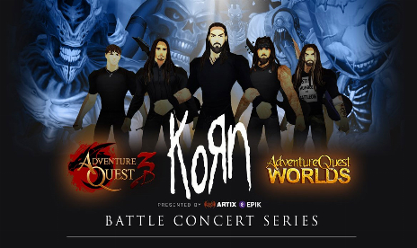 Korn gibt ein kostenloses Konzert in AdventureQuest 3D