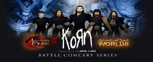 Korn gibt ein kostenloses Konzert in AdventureQuest 3D