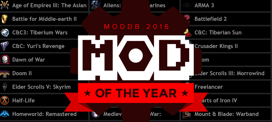 ModDB wants you to pick the mod of the year 2016