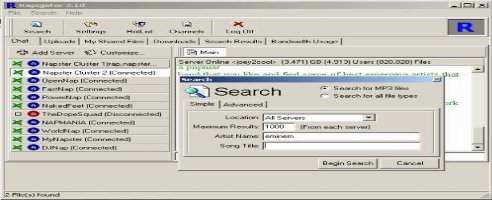 Napster is dead long live Rapigator?