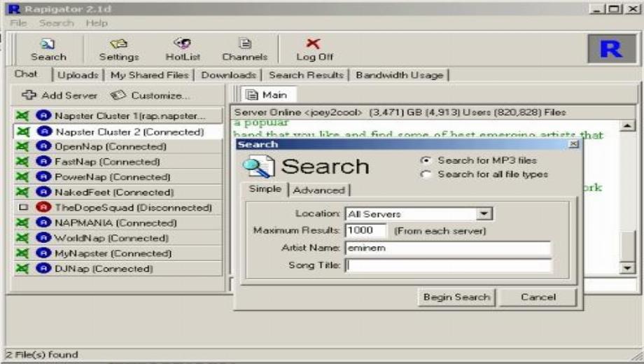 Napster is dead long live Rapigator?