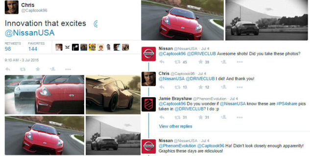 Driveclub fan tricks Nissan into thinking screengrabs are real cars