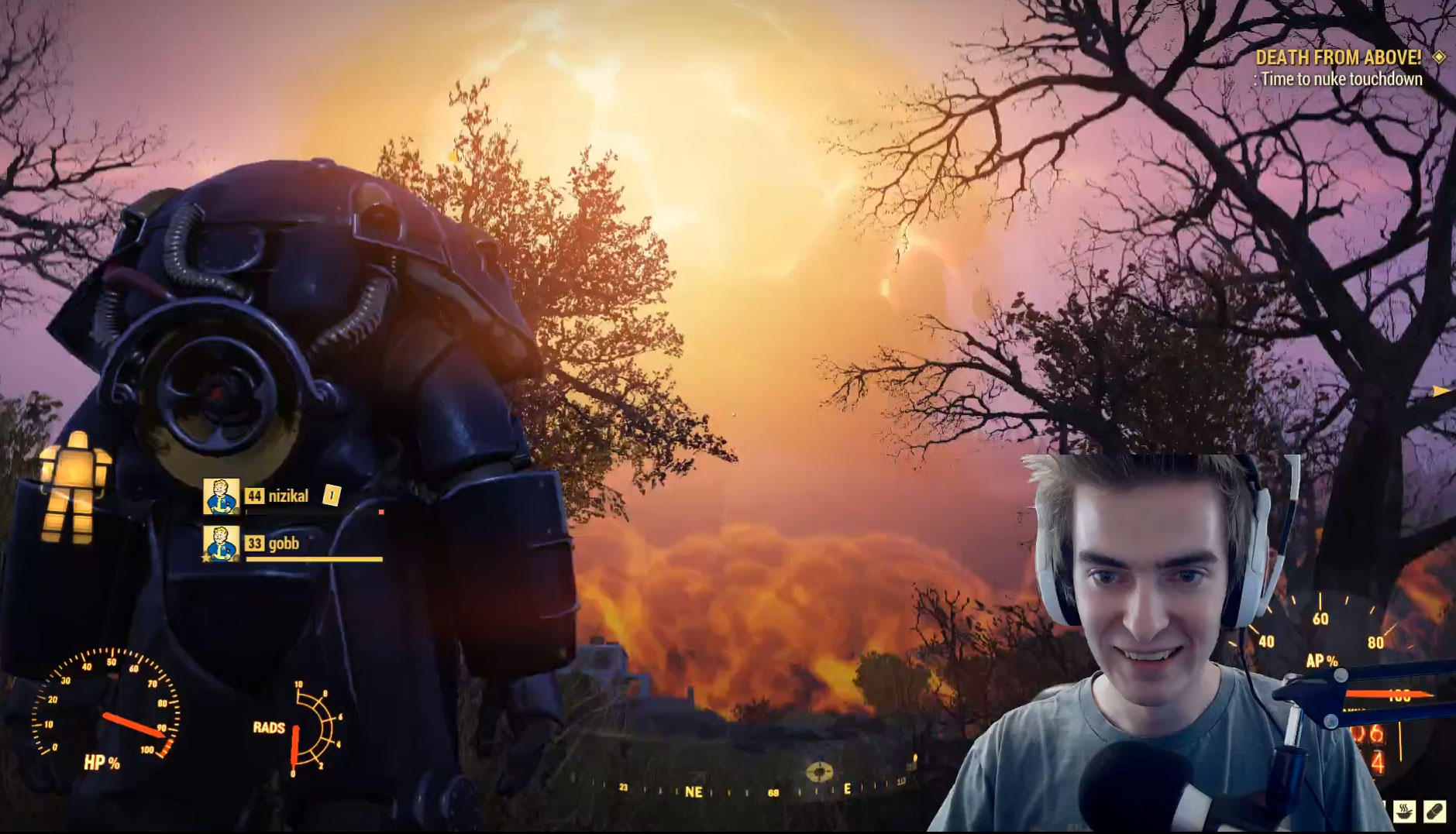 Watch a Fallout 76 streamer launch the first (and last) beta nuke