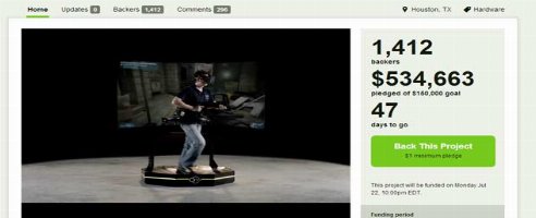 Omni Directional Treadmill übertrifft Kickstarter in wenigen Stunden