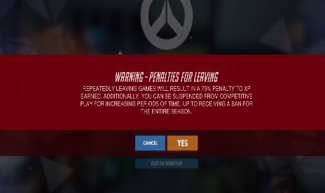 Leaving competitive games early in Overwatch is no joke