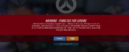 Leaving competitive games early in Overwatch is no joke