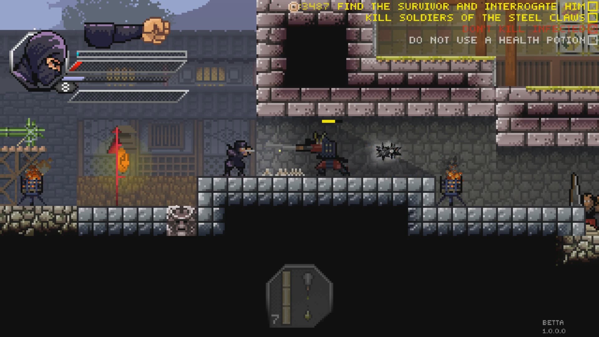 Pixel Shinobi Nine demons of Mamoru