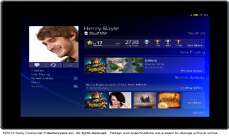 Premières captures d'écran de l'interface utilisateur de la PlayStation 4