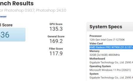 New AMD Radeon Pro W7900 GPU workstation card spotted