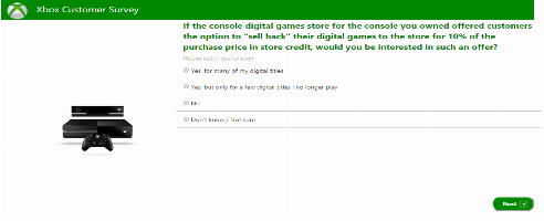 Microsoft Asks Xbox Users If They Want To Sell Back Their Digital Downloads