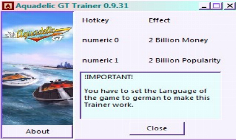 Enigma
Aquadelic GT (+3 Trainer)
