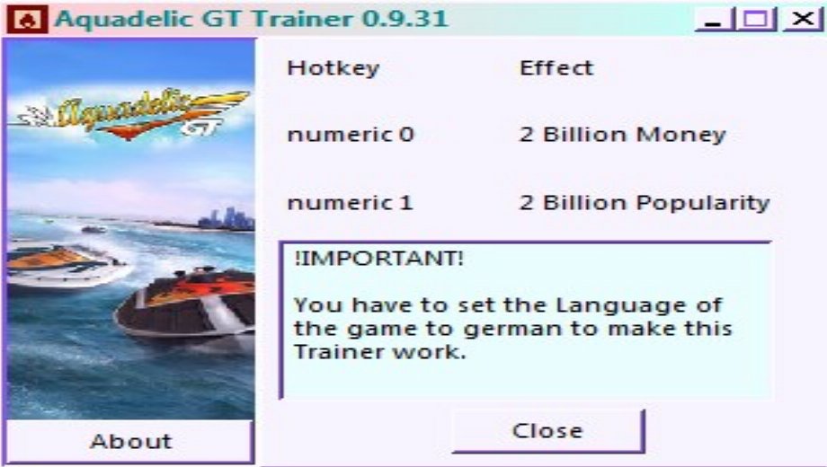 Enigma
Aquadelic GT (+3 Trainer)