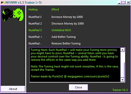 Need for Speed: Most Wanted v1.3 Trainer (+5)