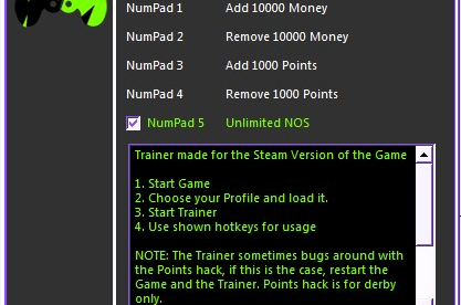 DIRT Showdown Steam Version Trainer (+5)