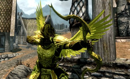 The Elder Scrolls V : Skyrim - Gold armor HD standalone + craftable english