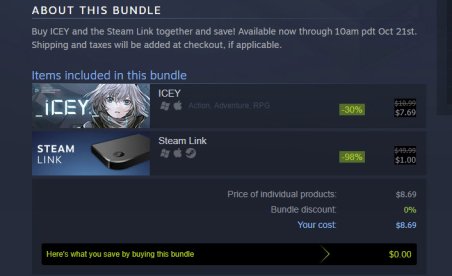 You can buy the Steamlink for $1 with this bundled game