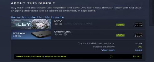 You can buy the Steamlink for $1 with this bundled game