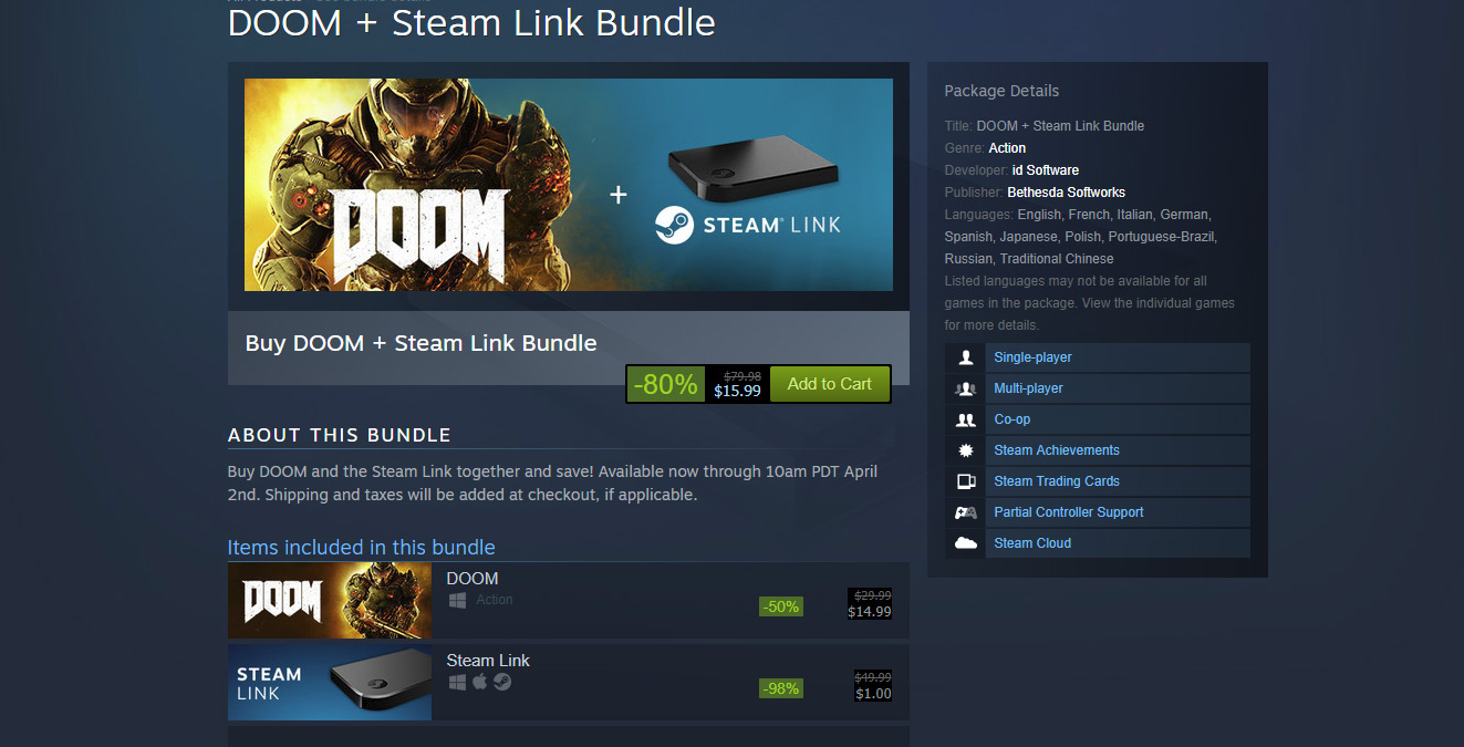 Grab a Steam Link for a dollar in Steam’s new promotions