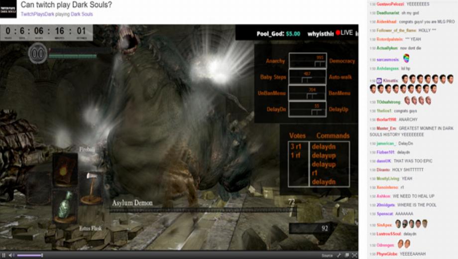 They did it! Twitch Plays Dark Souls beat the first boss!