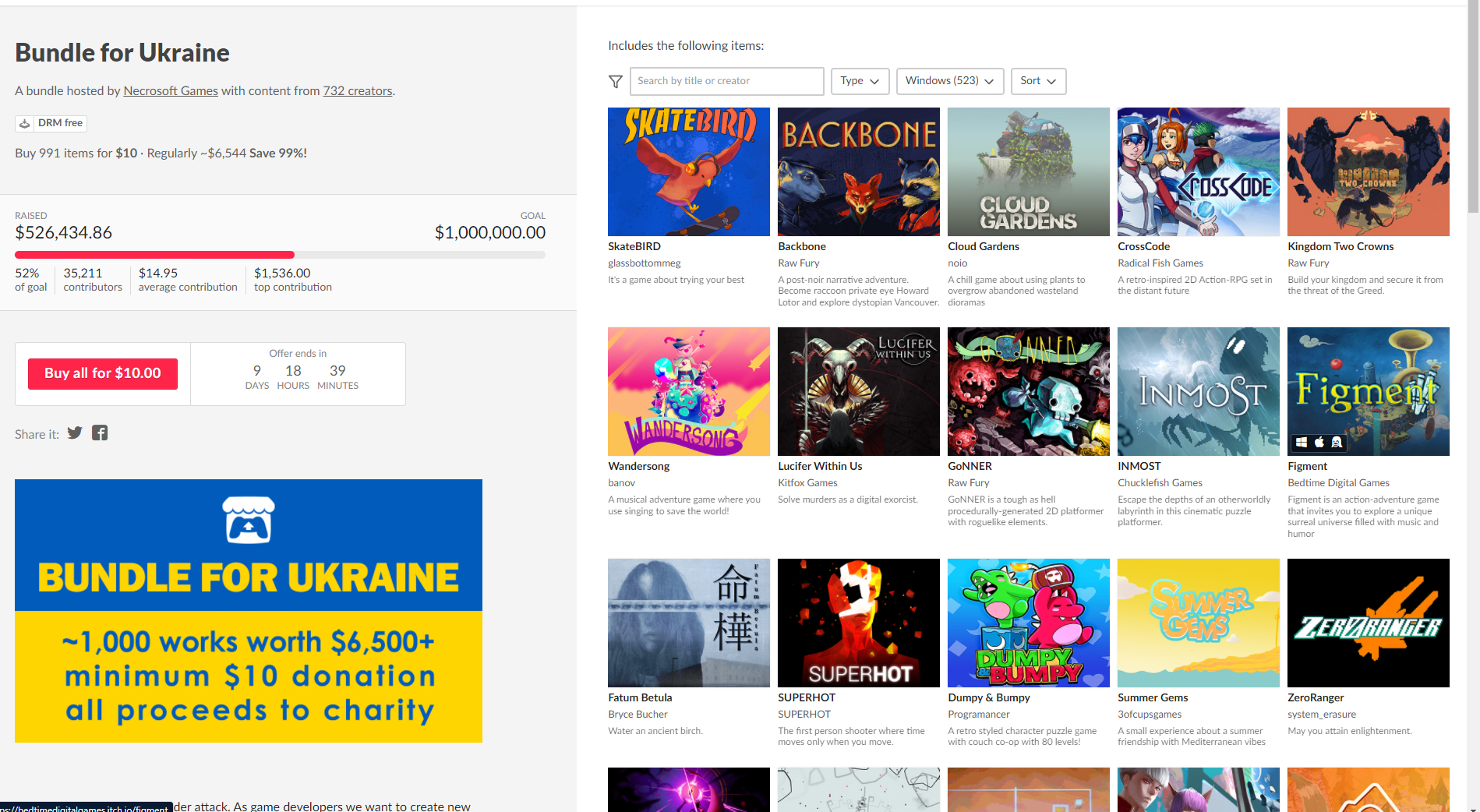 Obtenez 1 000 jeux pour seulement $10 dans l'offre groupée Ukraine Game Bundle
