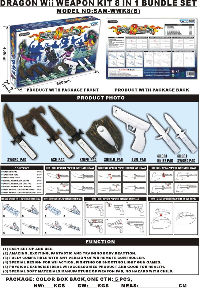 Kit Offers 8 WiiMote Weapon Accessories