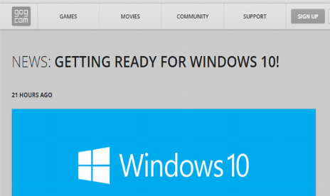 GoGs alte Spiele funktionieren zum Start auf Windows 10