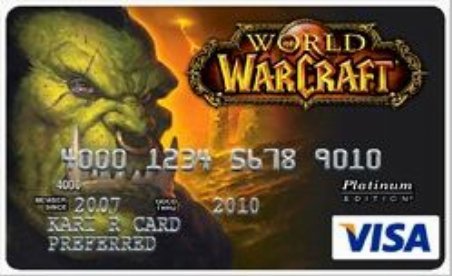 World of WarCraft Visa Card