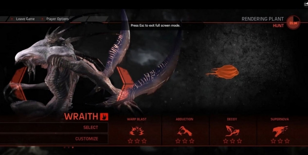 Evolve Wraith gets interactive trailer