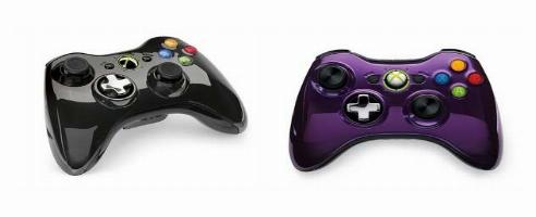 Microsoft zeigt glänzende schwarze und lila 360-Controller