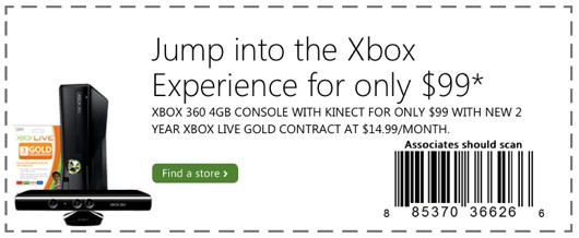 El paquete Xbox 360 $99 ya está en las tiendas Microsoft