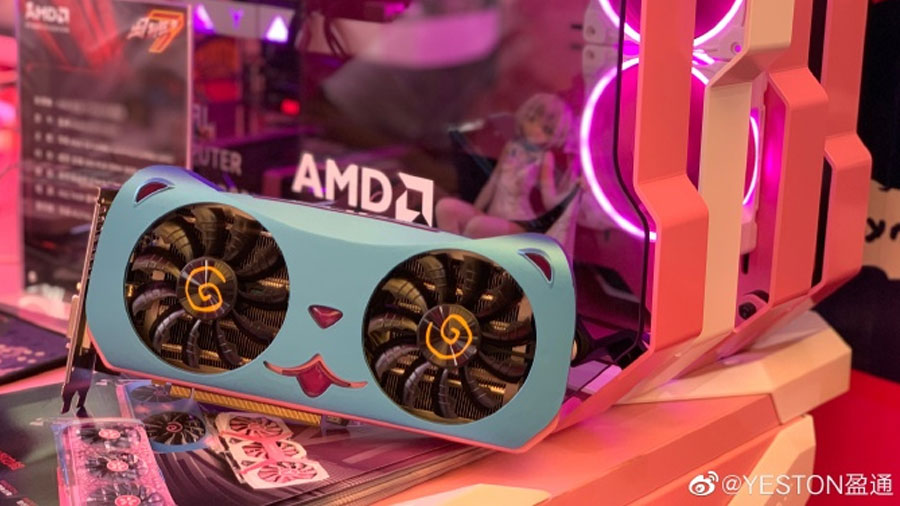 Yeston’s pink RX 5700 graphics cards sure look different