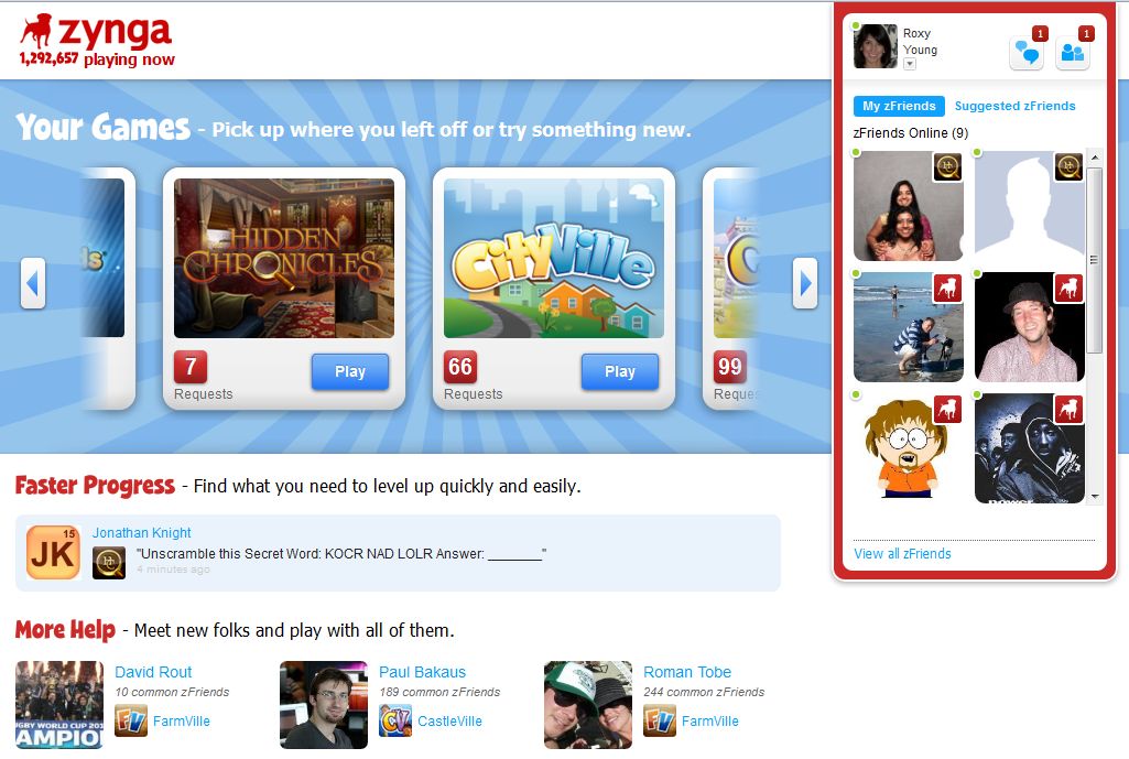 Lanzamiento de la plataforma Zynga