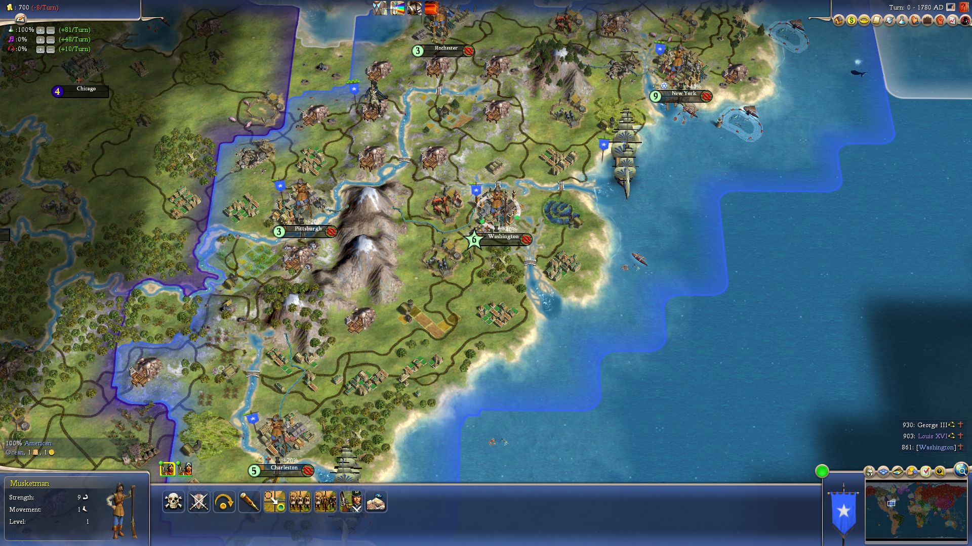 Civilization IV: Jenseits des Schwertes Erde im Jahre 1780 Mod v1.0