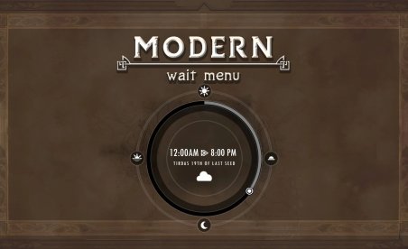 The Elder Scrolls V: Skyrim Edición Especial Modern Wait Menu Mod v1.0