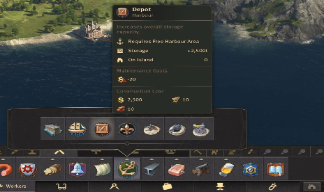 Anno 1800 2500t Hafendepot und Öllager Mod v1.0.0