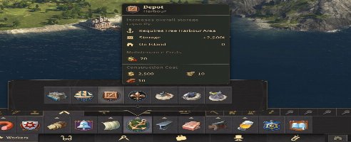 Anno 1800 2500t Hafendepot und Öllager Mod v1.0.0