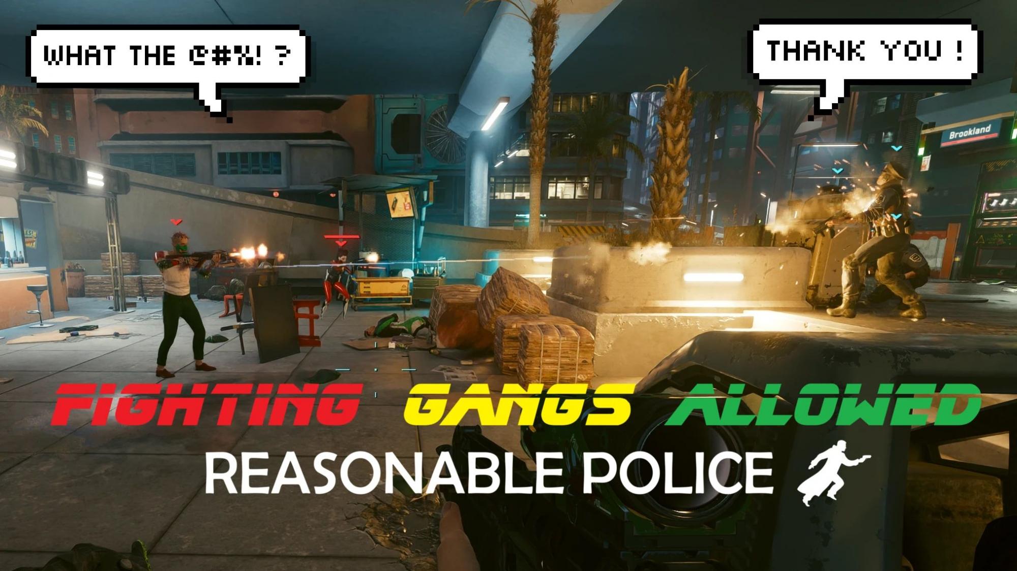 Cyberpunk 2077 Pandillas de lucha permitida - Policía razonable Mod v1.0