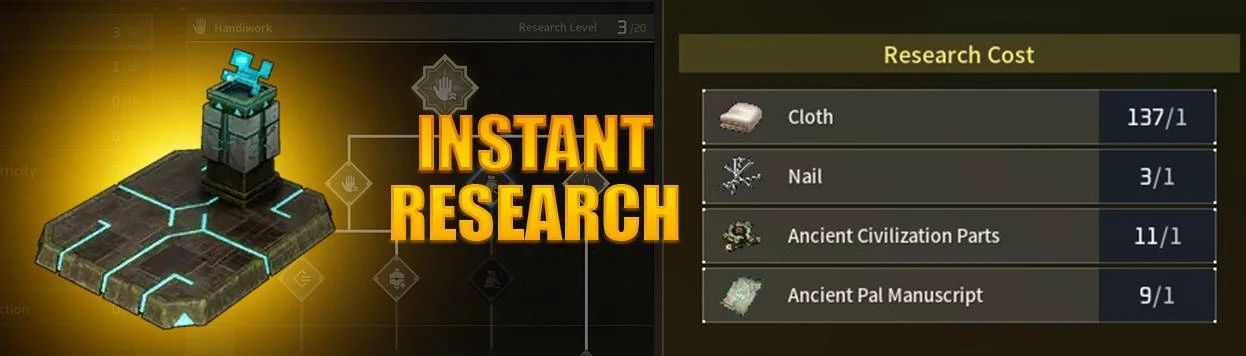 Palworld Instant Research Mod v1.0