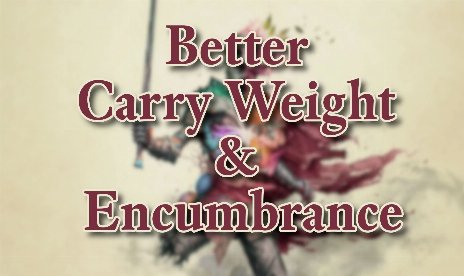 Avowed Better Carry Weight and Encumbrance Mod v1.1