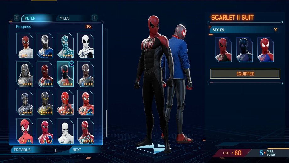 Marvel’s Spider-Man 2 MoreSuitSlots Mod v1.0.1