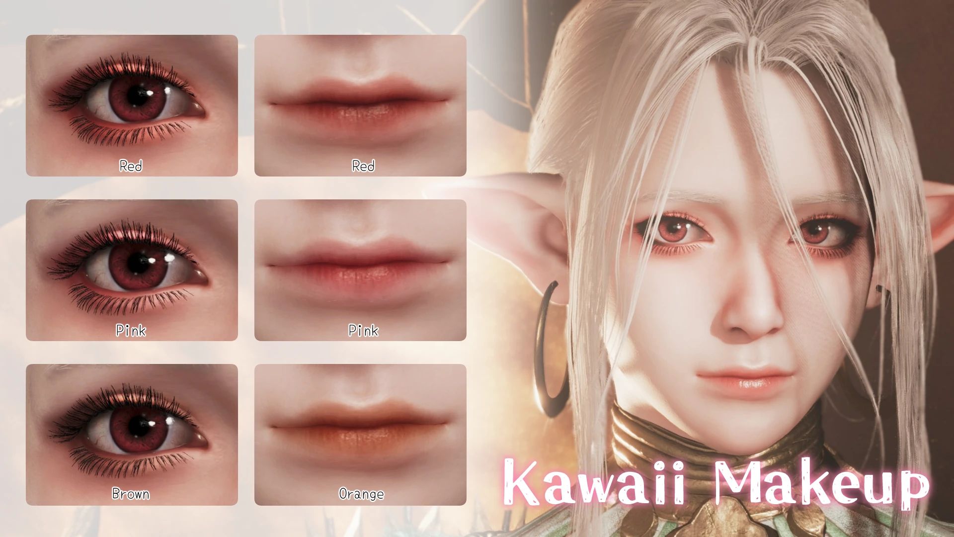 Monster Hunter Wilds Kawaii Makeup Face Textures Mod v1.2