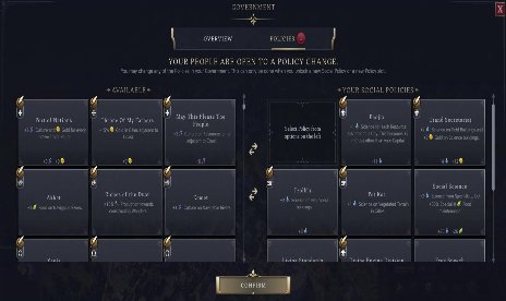 Sid Meier’s Civilization VII Show Policy Yields Mod v0.3