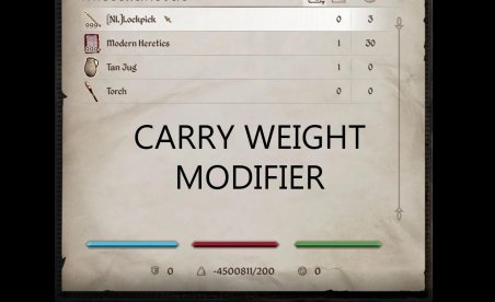 Modificador de peso de transporte de The Elder Scrolls IV: Oblivion Remastered