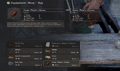 Crimson Desert Shop Sell Thief Gloves Mod v4.0