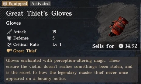Crimson Desert True Thief Gloves – No Cooldown Mod v3.0