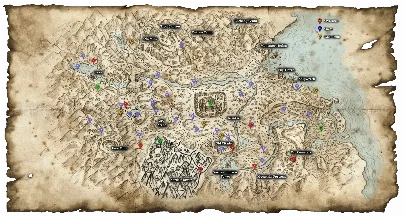 Gothic 1 Remake World Map with Markers...