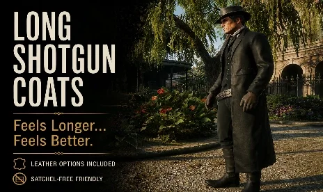 Red Dead Redemption 2 Long Shotgun Coats Mod v1.0