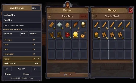 Graveyard Keeper 2 Linked Storage – Shared Crafting and Storage Browser Mod v0.6.1