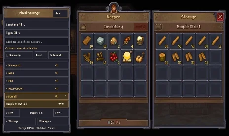 Graveyard Keeper 2 Linked Storage – Shared Crafting and Storage Browser Mod v0.6.1